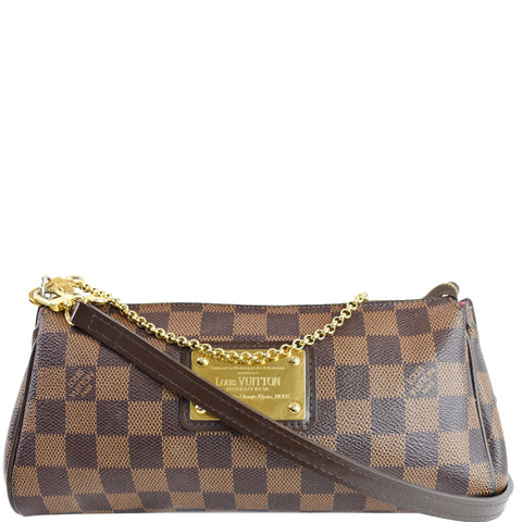 LOUIS VUITTON Eva Damier Ebene Pochette Clutch Crossbody Bag