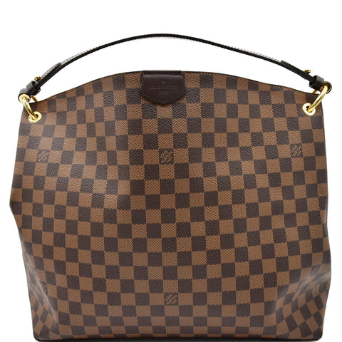 LOUIS VUITTON Graceful MM Damier Ebene Shoulder Bag Brown
