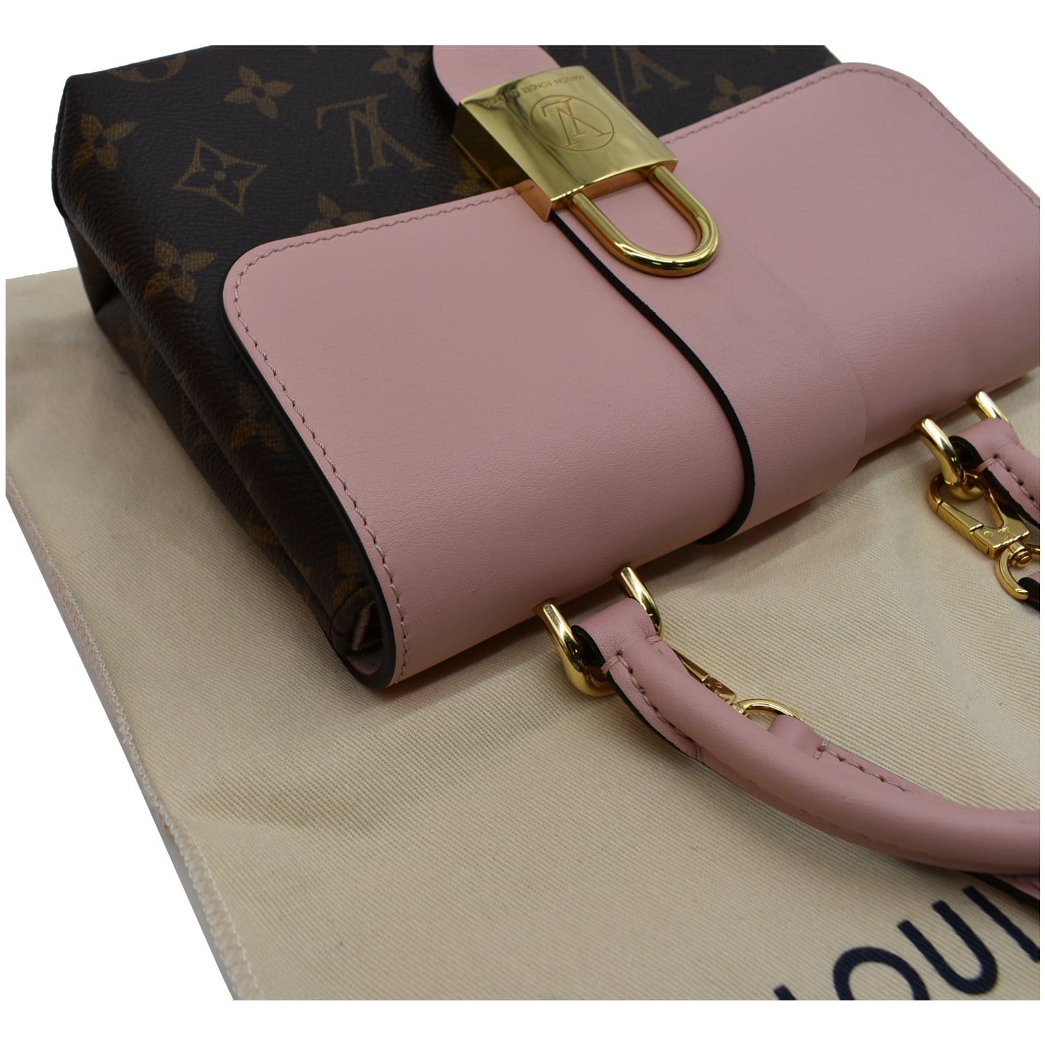 Louis Vuitton Locky Monogram Rose Poudre Pink Leather Shoulder Bag - Tradesy