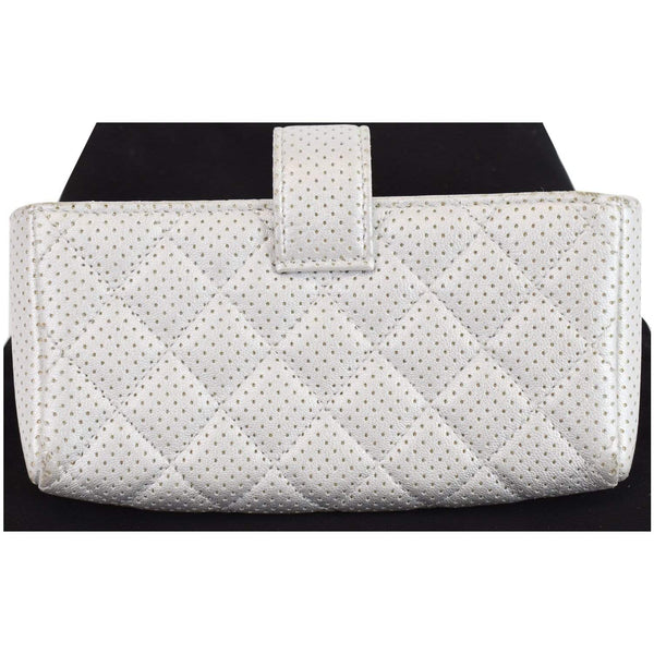 Chanel Perforated Lambskin Quilted Mini Phone Holder front view