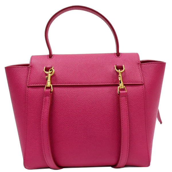 CELINE Nano Belt Grained Leather 2Way Shoulder Bag Pink
