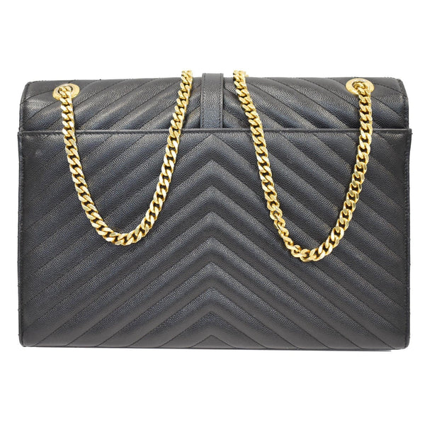 Yves Saint Laurent Large Envelope Grain De Poudre Bag - black color | DDH