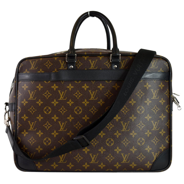 LOUIS VUITTON Porte Documents Voyage PM Monogram Canvas Briefcase Bag Brown