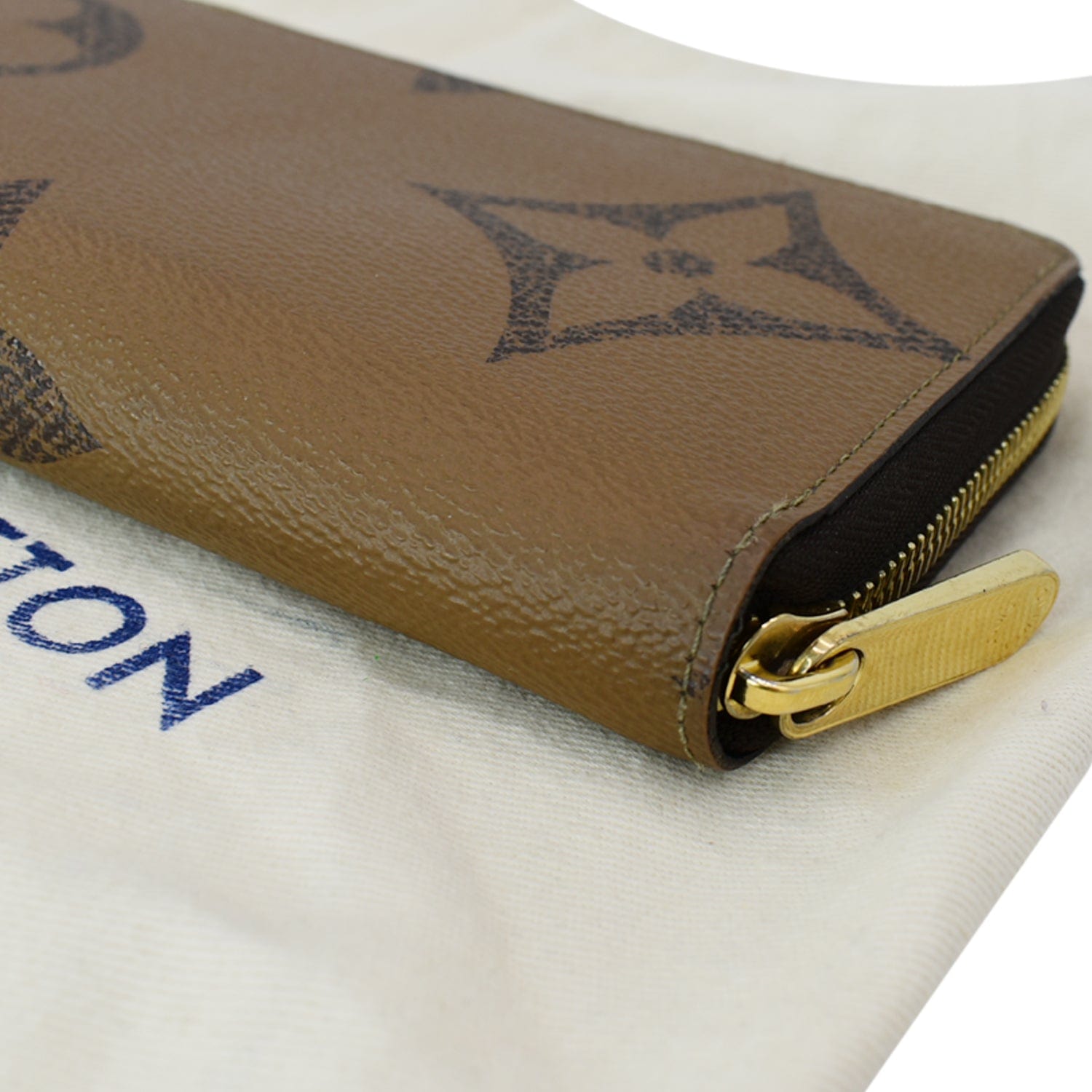 LOUIS VUITTON Porte Papier Zip Bifold Wallet Monogram Brown M61207 02MY385