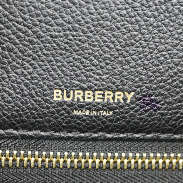 BURBERRY Large Title Leather Tote Bag Black