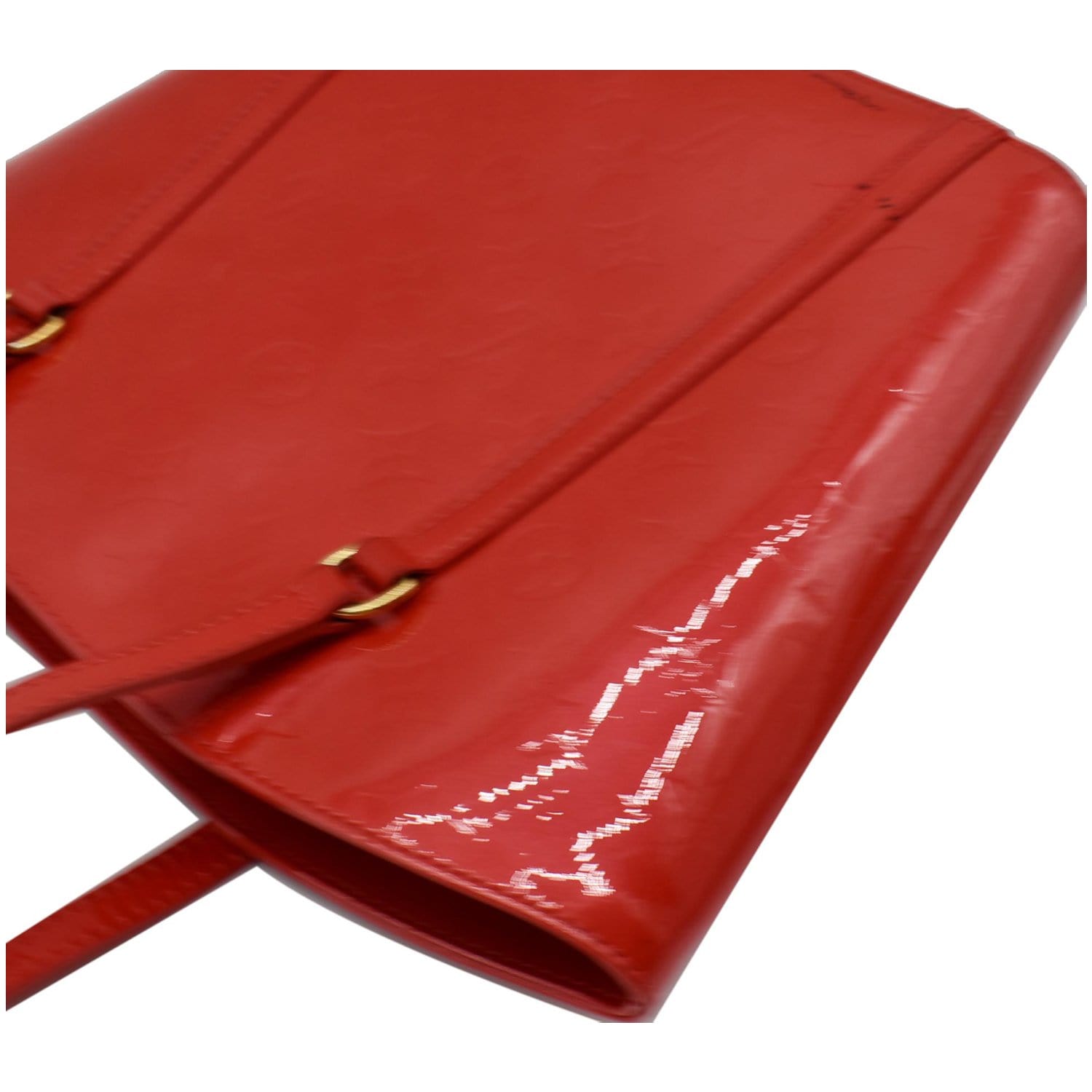 Louis Vuitton Monogram Vernis Reade MM Red Leather Patent leather