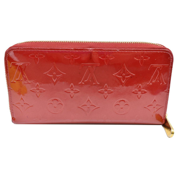 LOUIS VUITTON Monogram Vernis Zippy Wallet Red