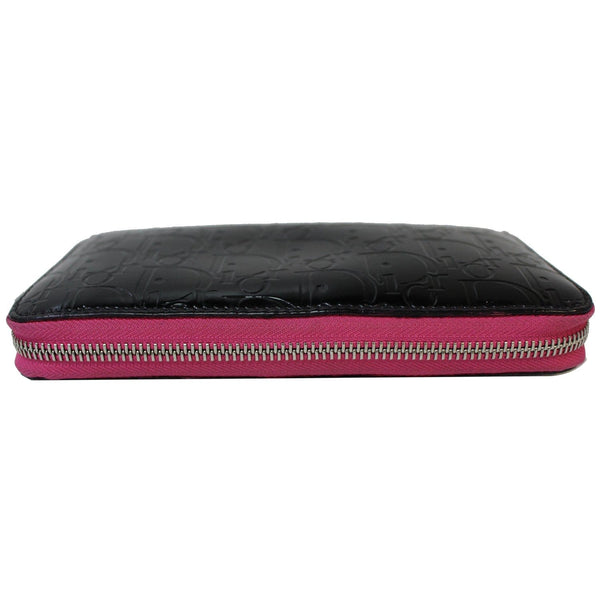 Christian Dior Diorissimo Patent Leather Zip Around Wallet - pink zip | DDH