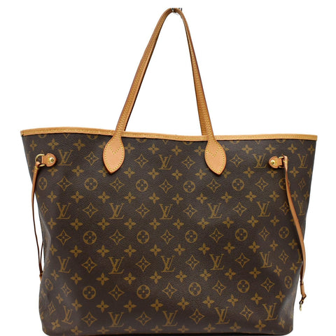 LOUIS VUITTON Neverfull GM Monogram Canvas Tote Bag Brown