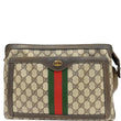 GUCCI Vintage Web Detail GG Canvas Shoulder Bag Beige 14.02.013