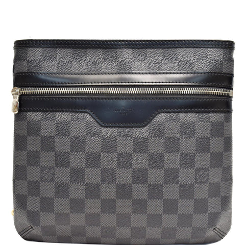 LOUIS VUITTON Thomas Damier Graphite Canvas Crossbody Messenger Bag Black
