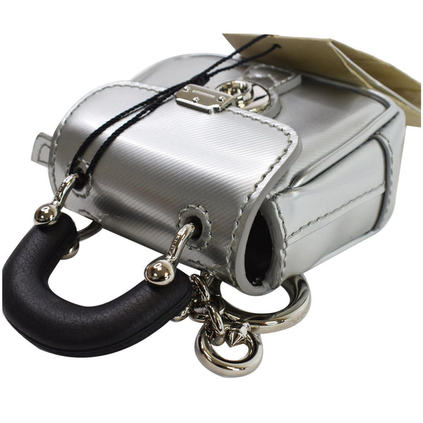 BURBERRY Trench Patent Leather Charm Coin Purse Bag Black/Silver - Final Sale