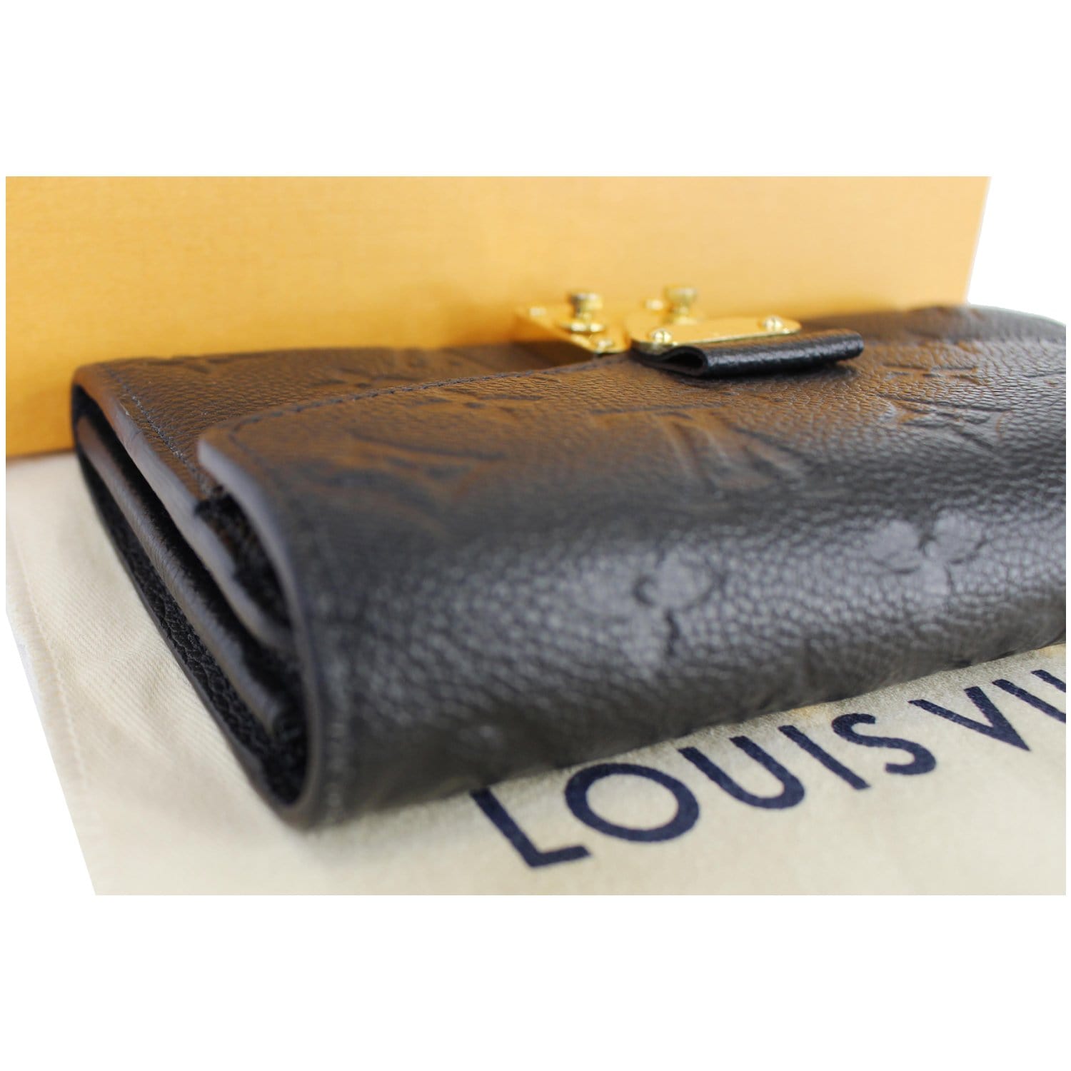 LOUIS VUITTON Empreinte Metis Compact Wallet Black 1286691
