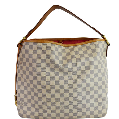 LOUIS VUITTON Delightful PM Damier Azur Shoulder Hobo Bag White