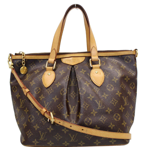 LOUIS VUITTON Palermo PM Monogram Canvas Shoulder Bag Brown