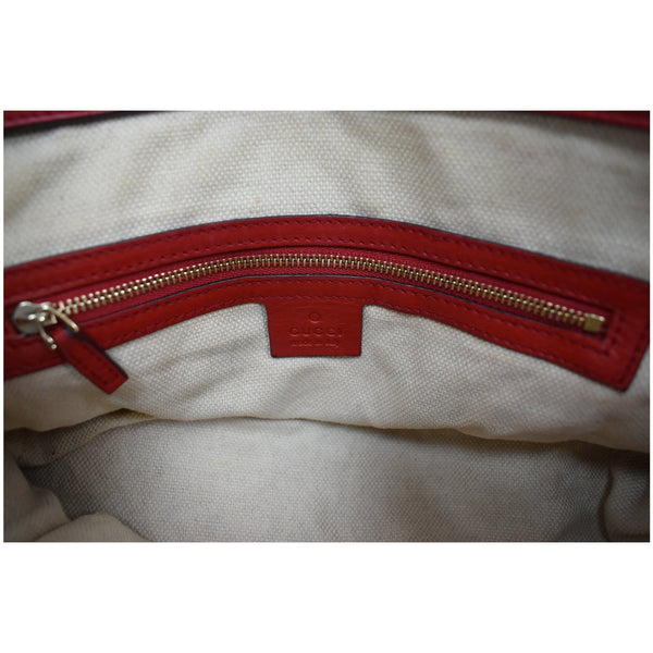GUCCI Soho Leather Top Handle Shoulder Bag Red 369176