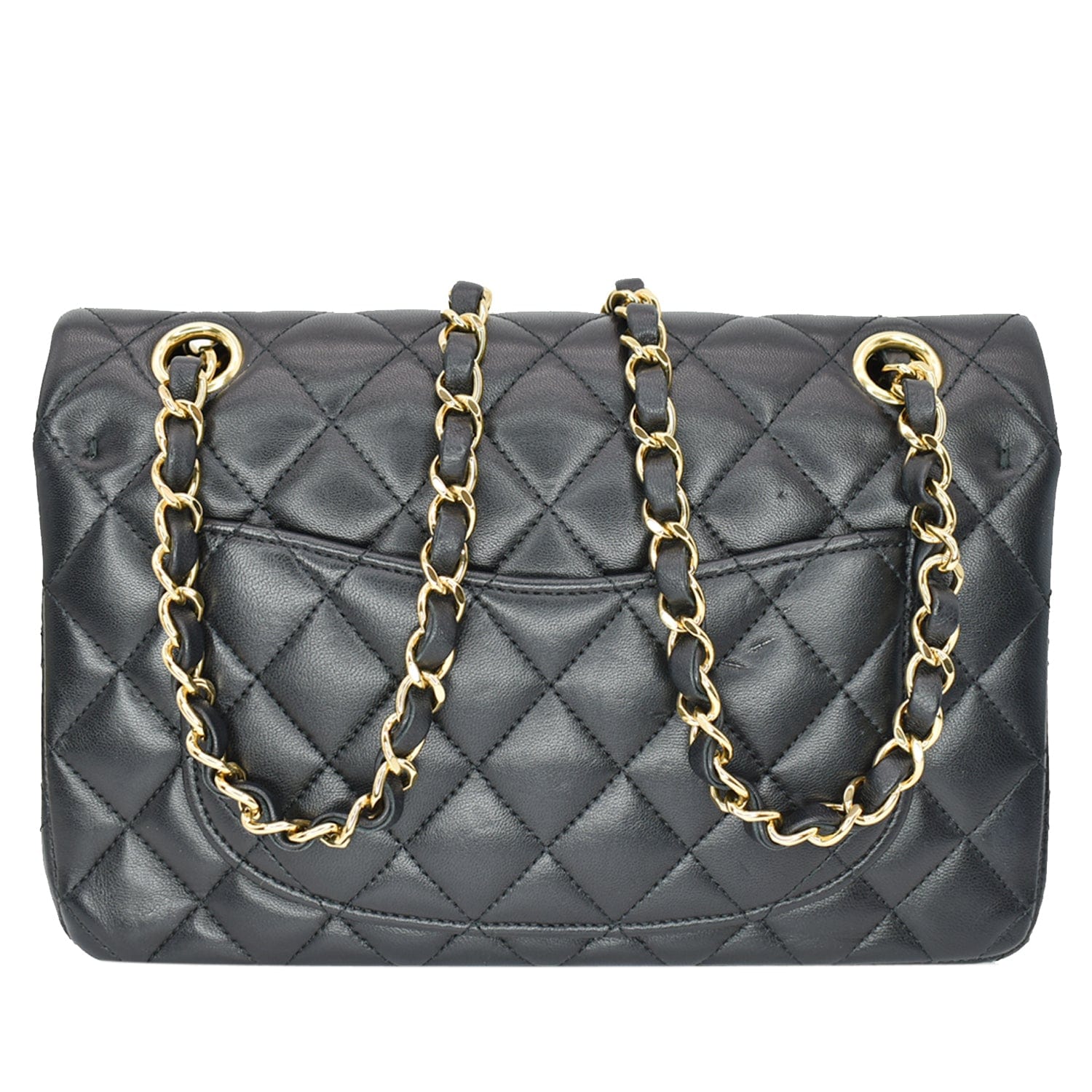 Chanel Small Classic Lambskin Leather Double Flap Bag (SHG-34199) – LuxeDH