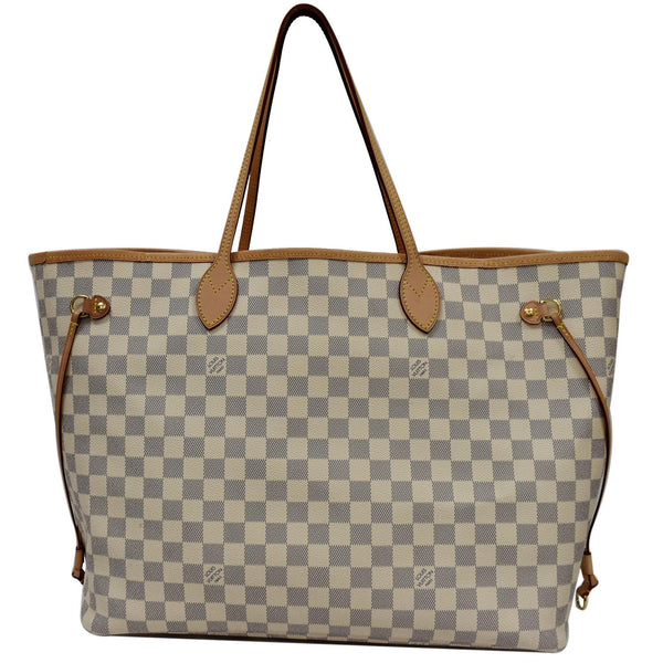LOUIS VUITTON Neverfull GM Damier Azur Tote Bag Rose Ballerine