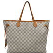 LOUIS VUITTON  Neverfull GM Damier Azur Tote Shoulder Bag White