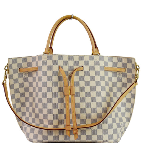 LOUIS VUITTON Girolata Damier Azur Shoulder Bag White