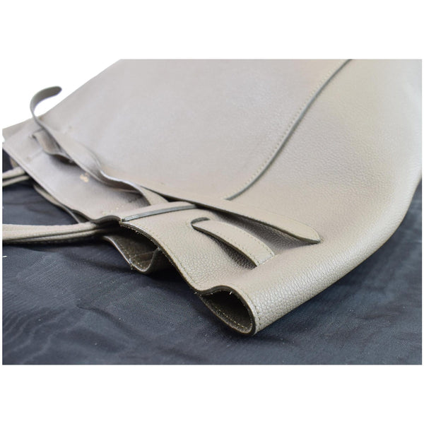 CELINE Small Cabas Phantom Grained Calfskin Leather Tote Bag Taupe