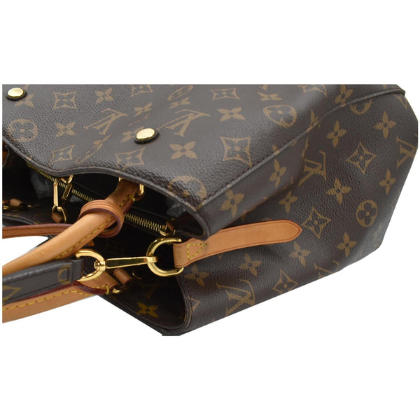 LOUIS VUITTON Montaigne MM Monogram Canvas Shoulder Bag Brown