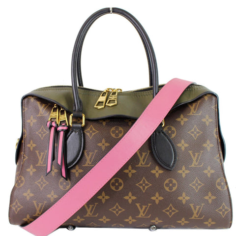 LOUIS VUITTON Tuileries Monogram Canvas Tote Shoulder Bag Brown