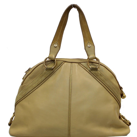 YVES SAINT LAURENT Muse Leather Dome Satchel Bag Tan - Final Sale