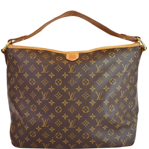 LOUIS VUITTON Delightful MM Monogram Canvas Shoulder Bag Brown