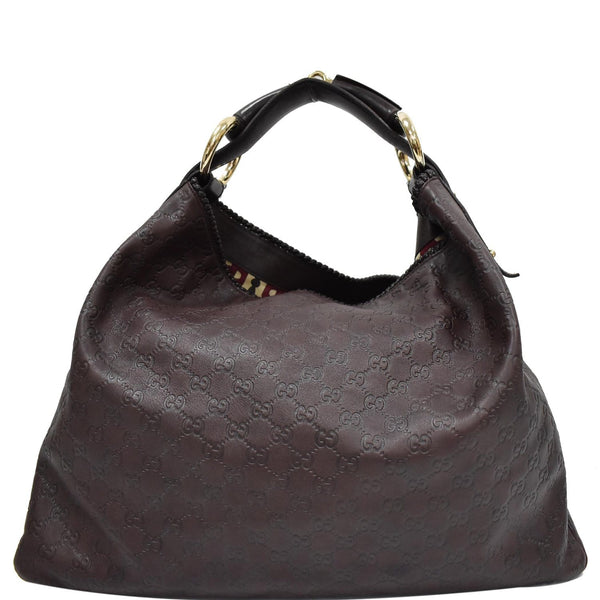 Gucci Horsebit Large Guccissima Leather Hobo Bag - backside preview  | DDH