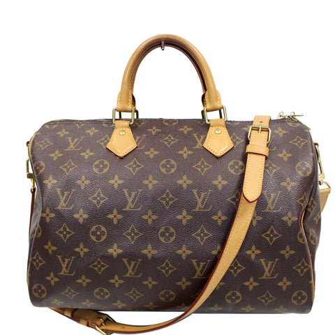 LOUIS VUITTON Speedy 35 Bandouliere Monogram Canvas Shoulder Bag Brown - 20% OFF