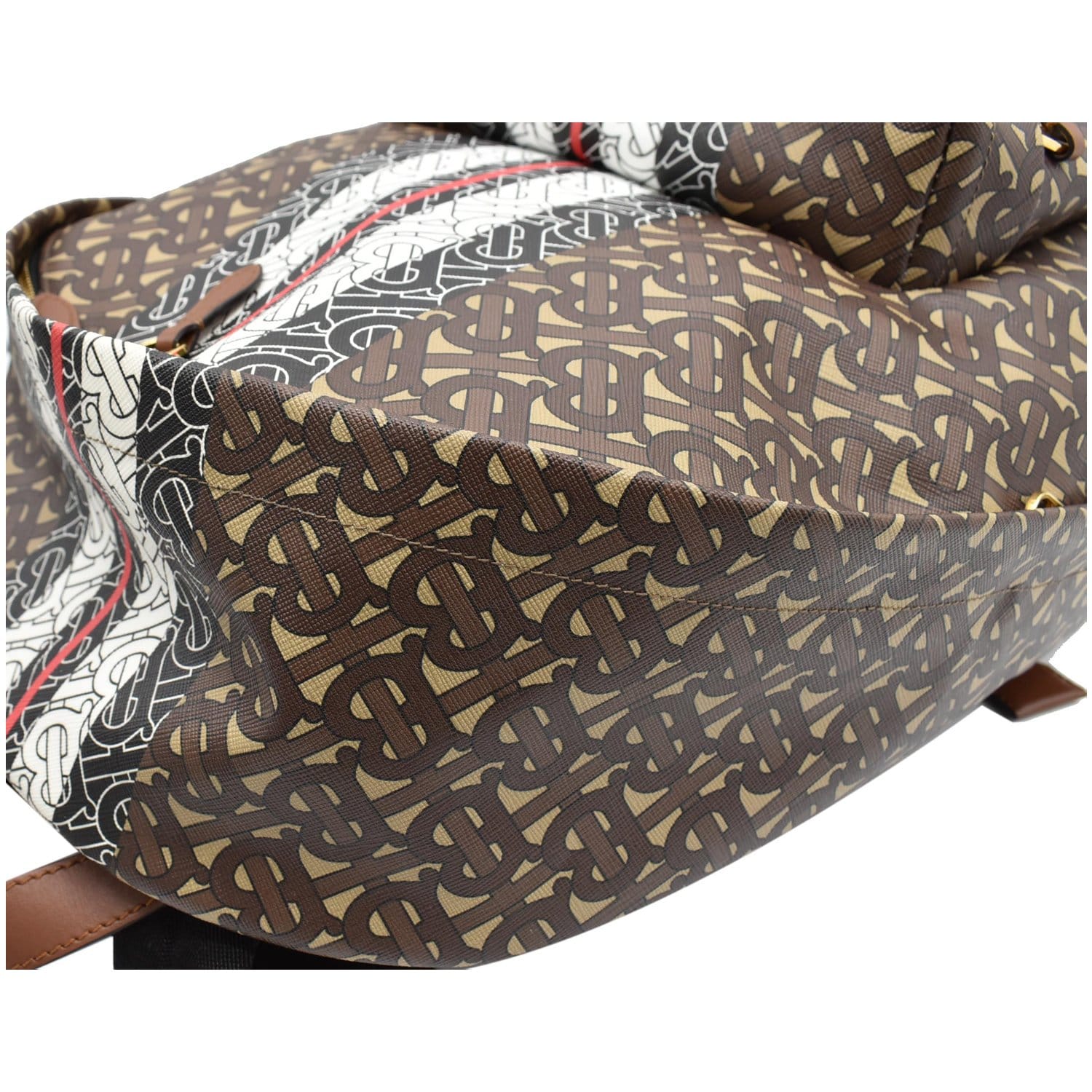 Burberry Monogram Stripe Backpack in Brown for Men