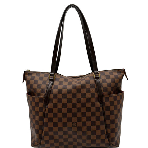 LOUIS VUITTON Totally MM Damier Ebene Shoulder Bag Brown