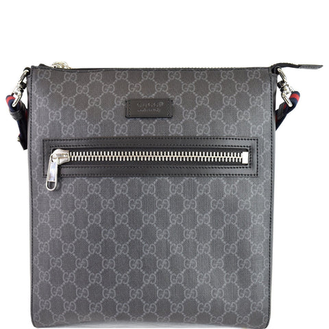 GUCCI GG Supreme Square Messenger Bag Black 474137