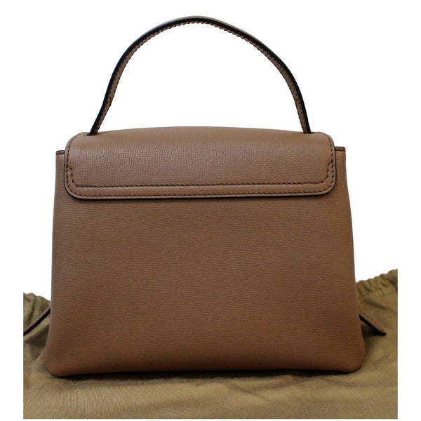 BURBERRY Camberley Small House Check Leather Shoulder Bag Beige