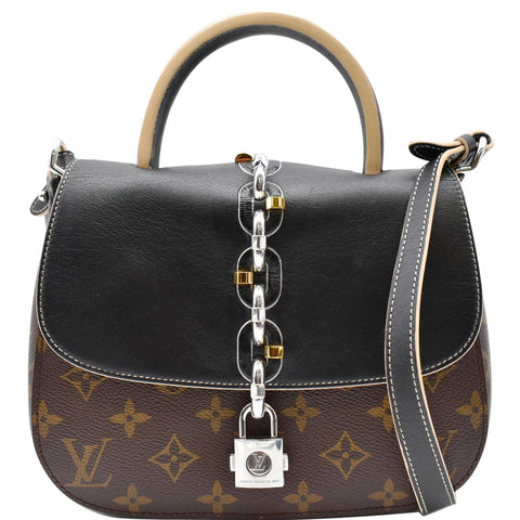 LOUIS VUITTON Chain It Monogram Canvas Shoulder Bag Black