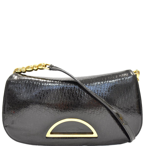 Christian Dior Maris Pearl Patent Monogram Shoulder Bag