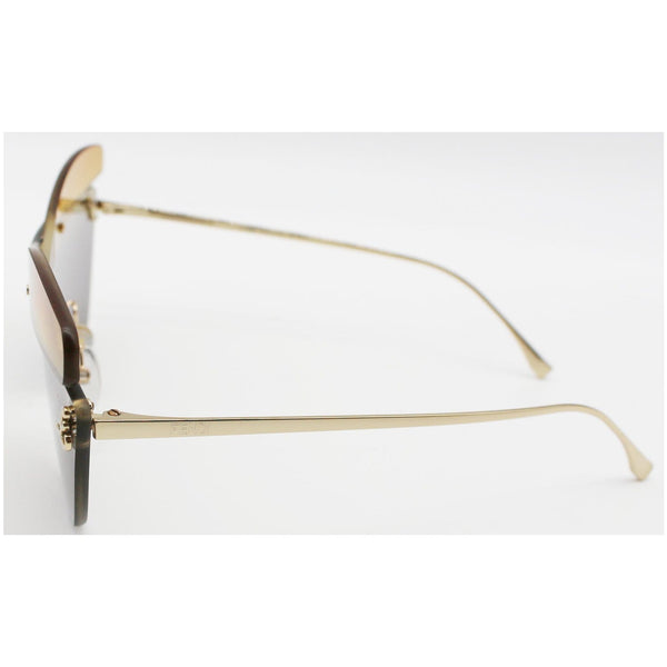 FENDI FF 0400/S 0XYO/9O Gold Sunglasses Dark Gray Gradient Lens