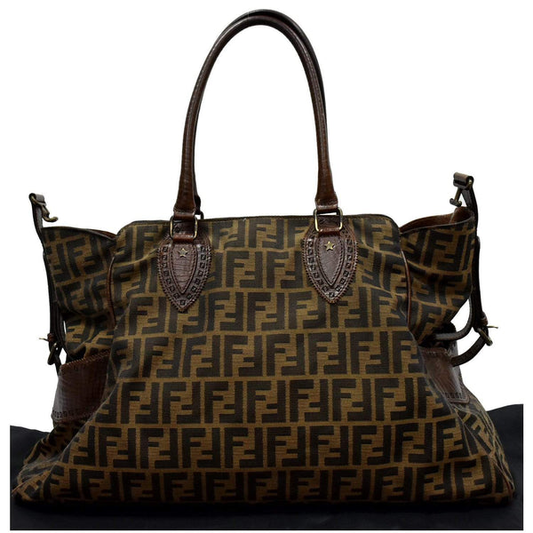 Fendi De Jour Large Zucca Tobacco Canvas Large Tote Bag for sale
