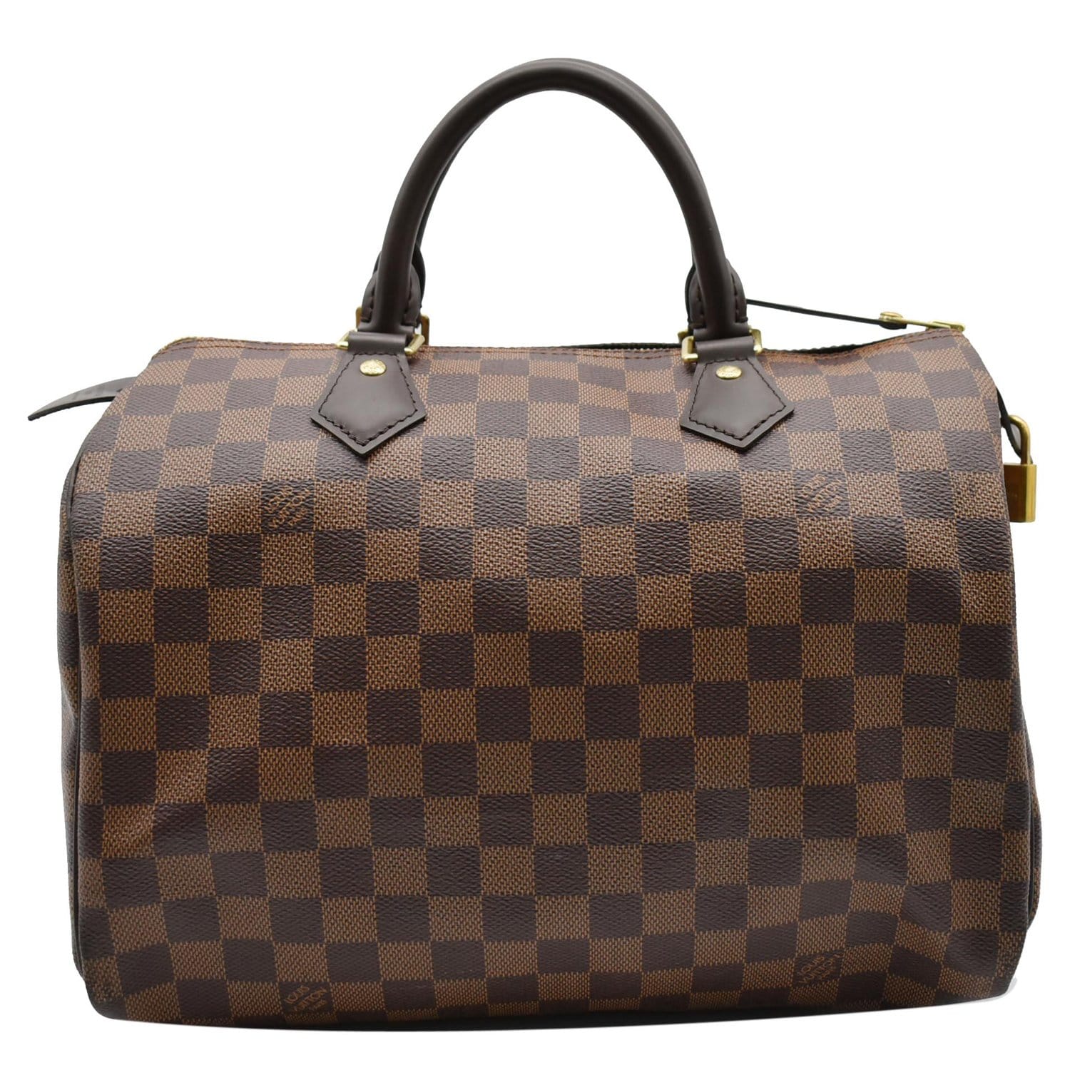 LOUIS VUITTON Speedy 30 Damier Ebene Satchel Bag Brown
