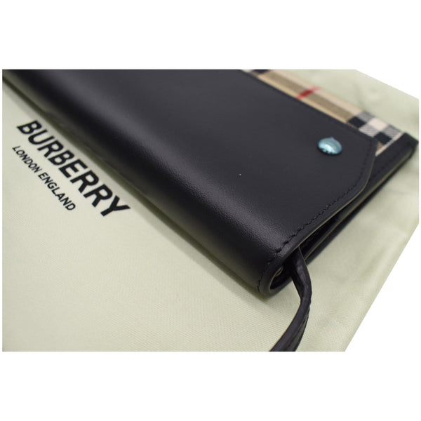 BURBERRY Vintage Check Leather Phone Case Clutch Bag Archive Beige