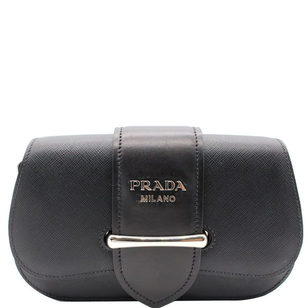 Prada City Sidonie Small Leather Crossbody Bag Black