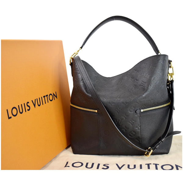 Louis Vuitton Melie Empreinte Leather Hobo Shoulder Bag - front view