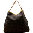 LOUIS VUITTON Delightful MM Monogram Canvas Hobo Bag Brown