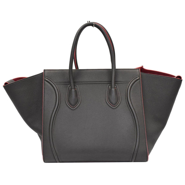 CELINE Luggage Phantom Medium Leather Tote Bag Black