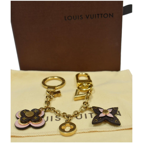 LOUIS VUITTON Blooming Flowers Chain Bag Charm and Key Holder Pink