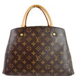 LOUIS VUITTON Montaigne MM Monogram Canvas Shoulder Bag Brown