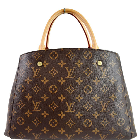 LOUIS VUITTON Montaigne MM Monogram Canvas Shoulder Bag Brown