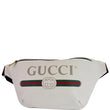 GUCCI Print Leather Medium Belt Waist Bum Bag White 530412