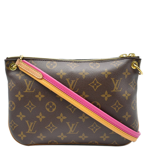 LOUIS VUITTON Lorette Monogram Canvas Shoulder Bag Brown